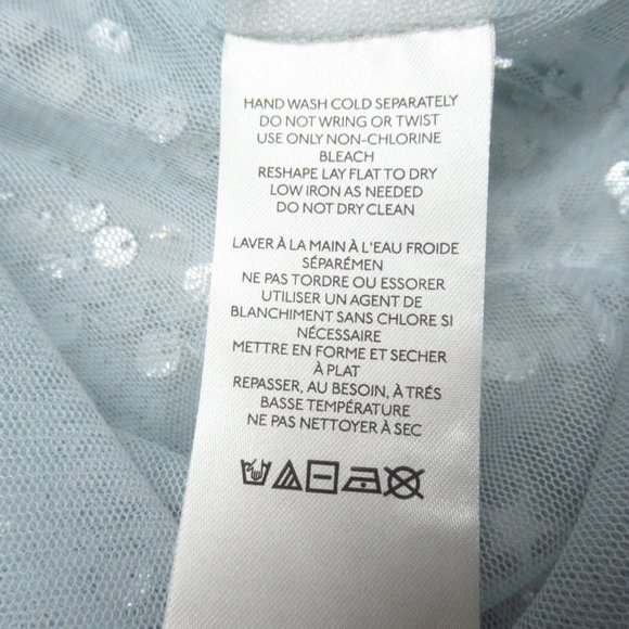 By Anthropologie Sequin Halter Tank Light Blue Silver - Small - Picture 10 of 12